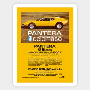 DE TOMASO PANTERA - advert Sticker